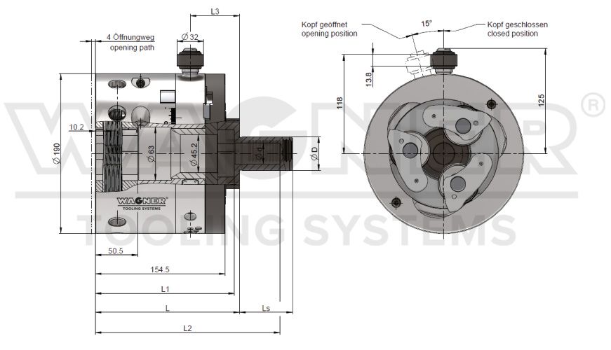 Wagner axial rolling system RS42, stationary