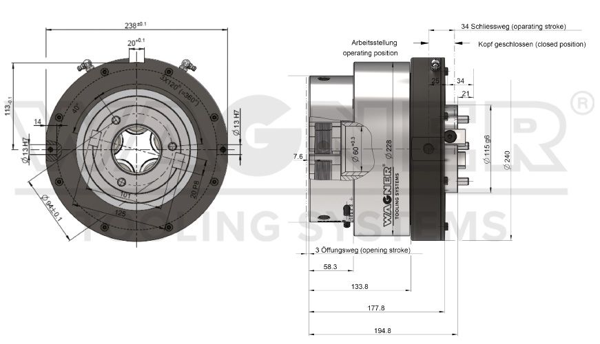 Wagner Axial Rolling System RR60-5, rotating