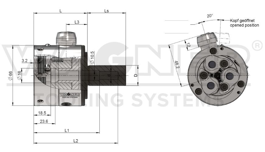 Wagner axial rolling system RS10, stationary